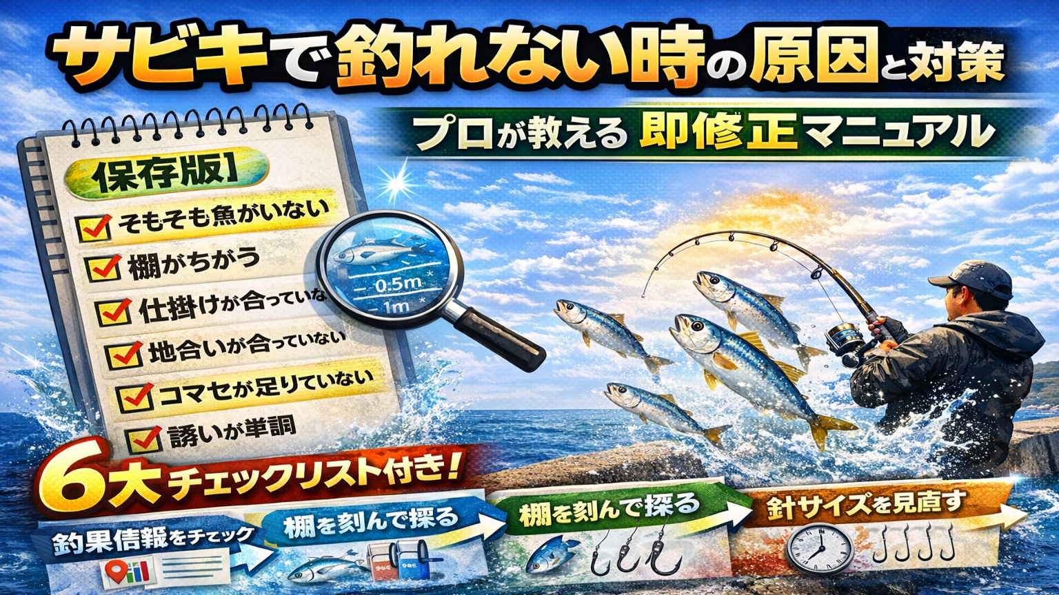 サビキで釣れない時の原因と対策【保存版】プロが教える即修正マニュアル