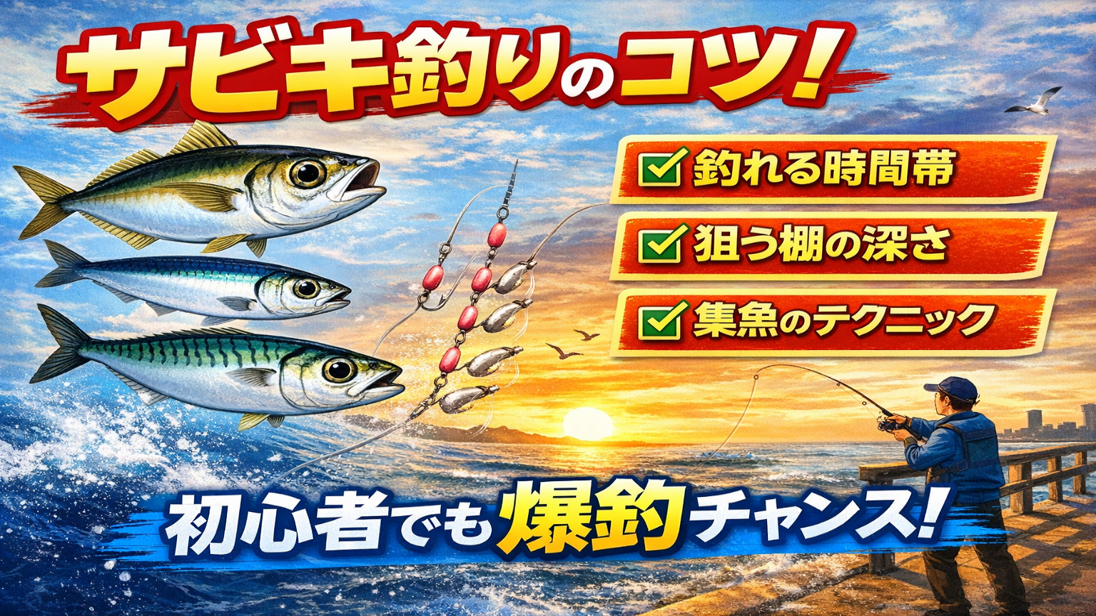 サビキ釣りで魚を釣る方法｜初心者でも釣れる棚・時間帯・コツを徹底解説