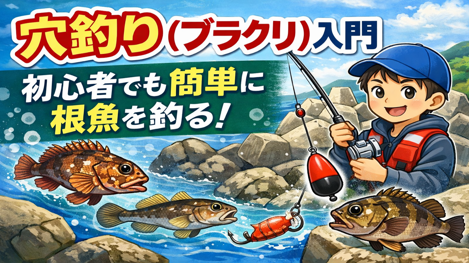 穴釣り（ブラクリ）入門｜初心者でも簡単に根魚を釣る方法と仕掛け・エサ・場所ガイド