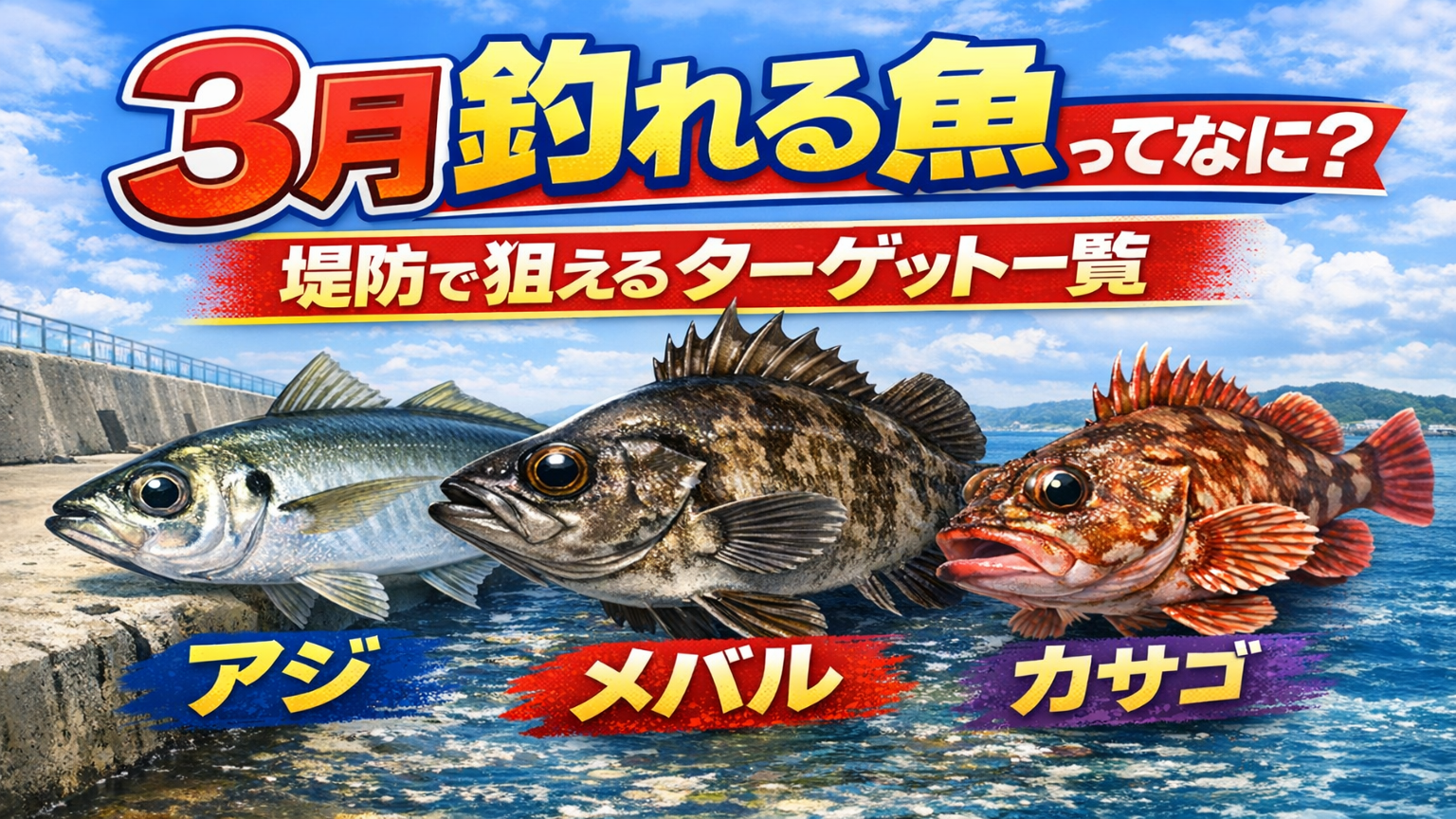 3月釣れる魚ってなに？堤防から狙える春のターゲット一覧