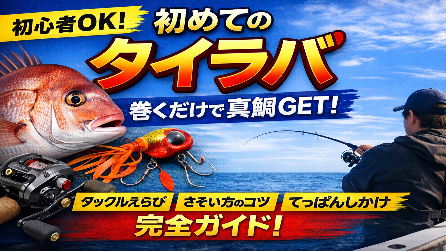 【初心者OK】初めてのタイラバ完全ガイド｜巻くだけで真鯛が釣れるコツをプロが解説