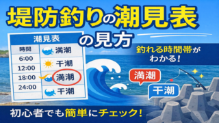 潮見表の見方|初心者でもわかる釣れるタイミングのチェック方法