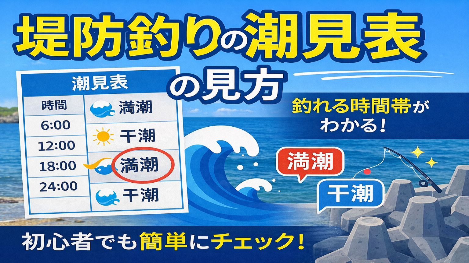 潮見表の見方｜初心者でもわかる釣れるタイミングのチェック方法