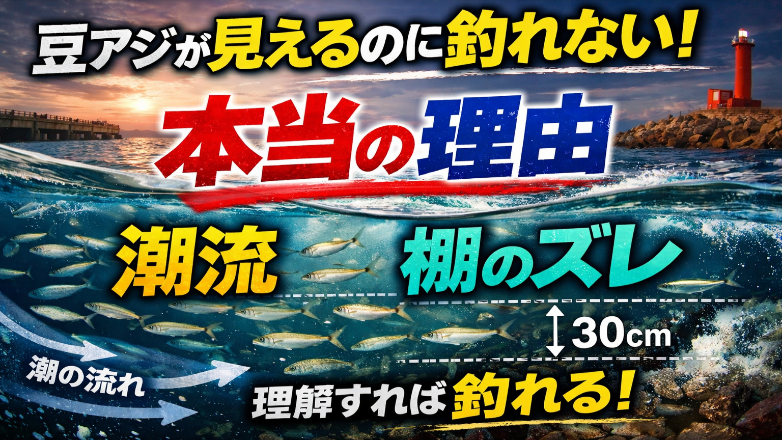 豆アジが見えるのに釣れない本当の理由｜潮流と棚の関係を理解すれば釣れる