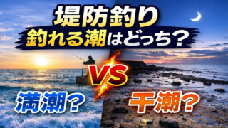堤防釣りで釣れる潮はどっち？満潮・干潮の違いと釣れるタイミングを解説