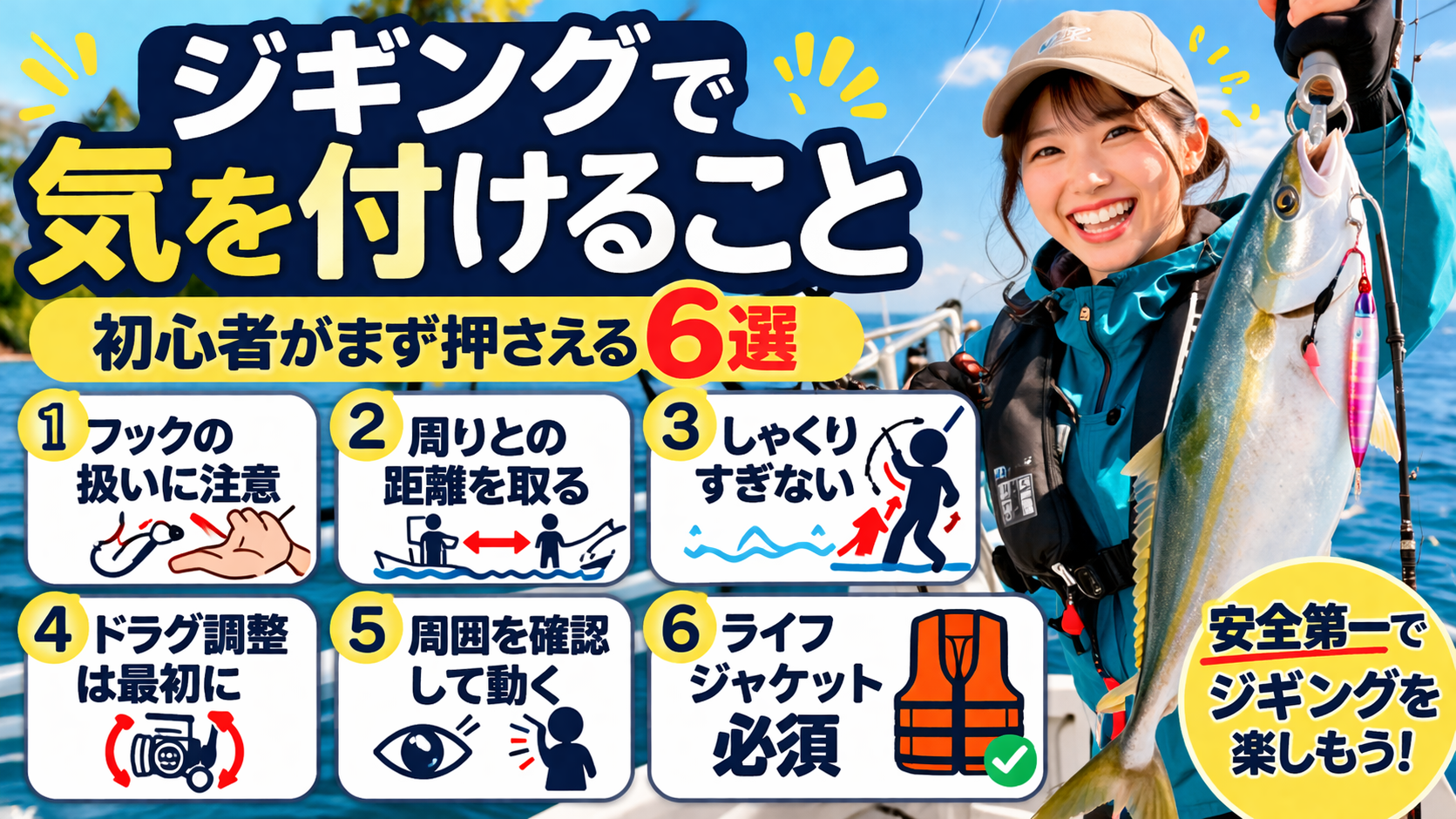 ジギングで気を付けること7選｜事故・トラブルを防ぐコツ