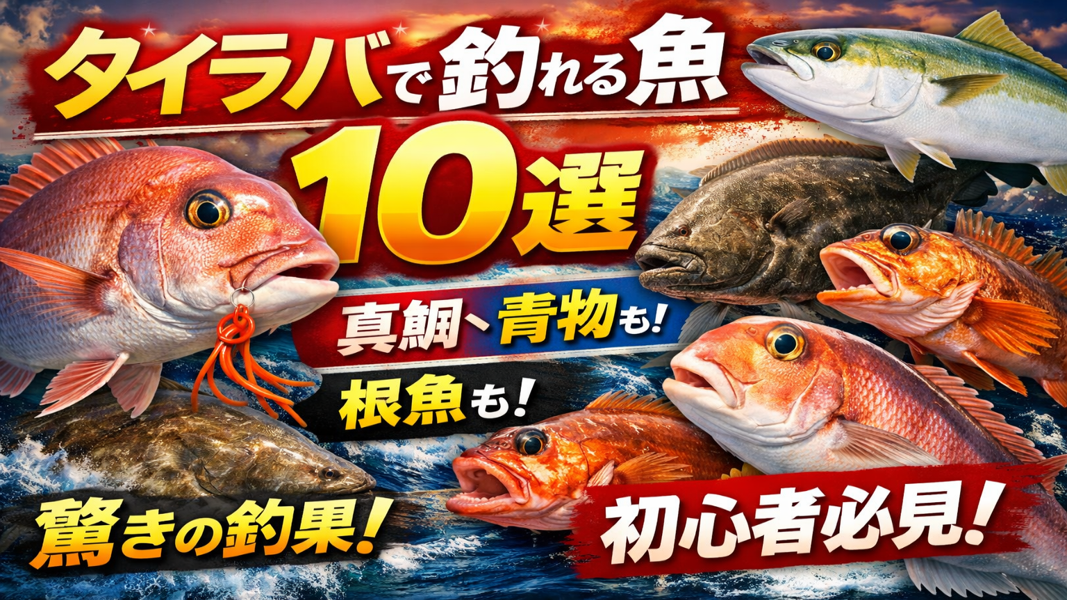 タイラバで釣れる魚10選｜真鯛以外も爆釣！初心者でも釣果が伸びる完全ガイド