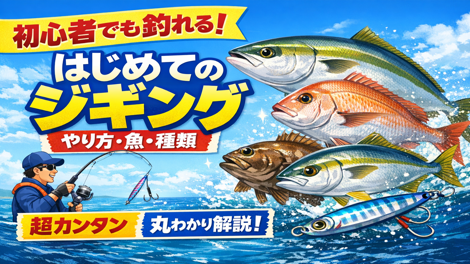 【初心者向け】初めてのジギング｜釣れる魚・やり方・種類までわかりやすく解説