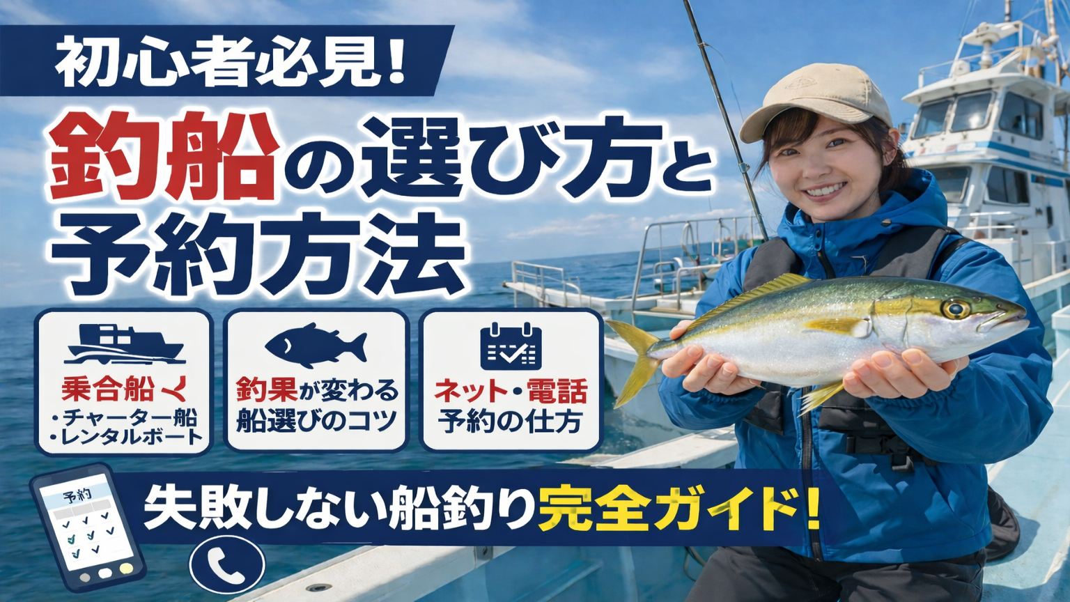 釣船の選び方と予約方法｜初心者は知らないと損する