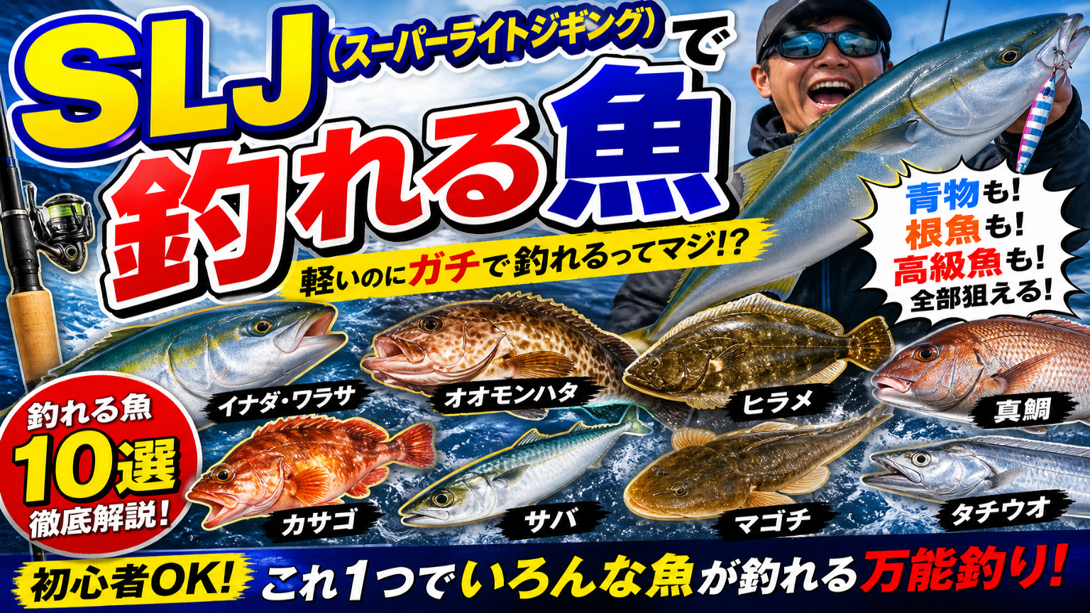 SLJ（スーパーライトジギング）で釣れる魚｜軽いのにガチで釣れるってマジ？