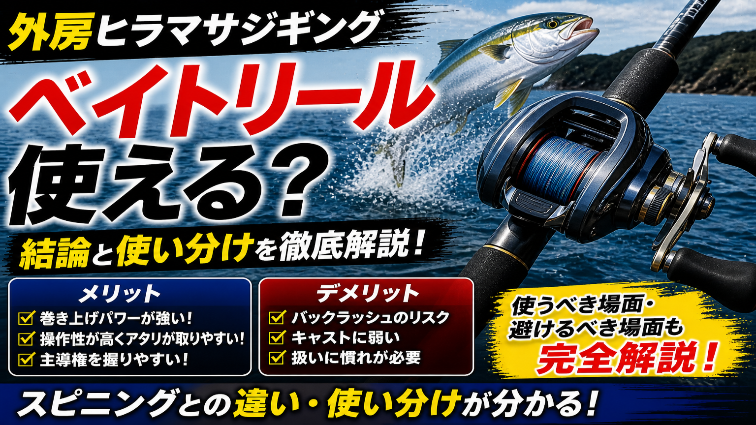 外房ヒラマサジギングでベイトリールは使える？　結論とメリット・デメリットを徹底解説