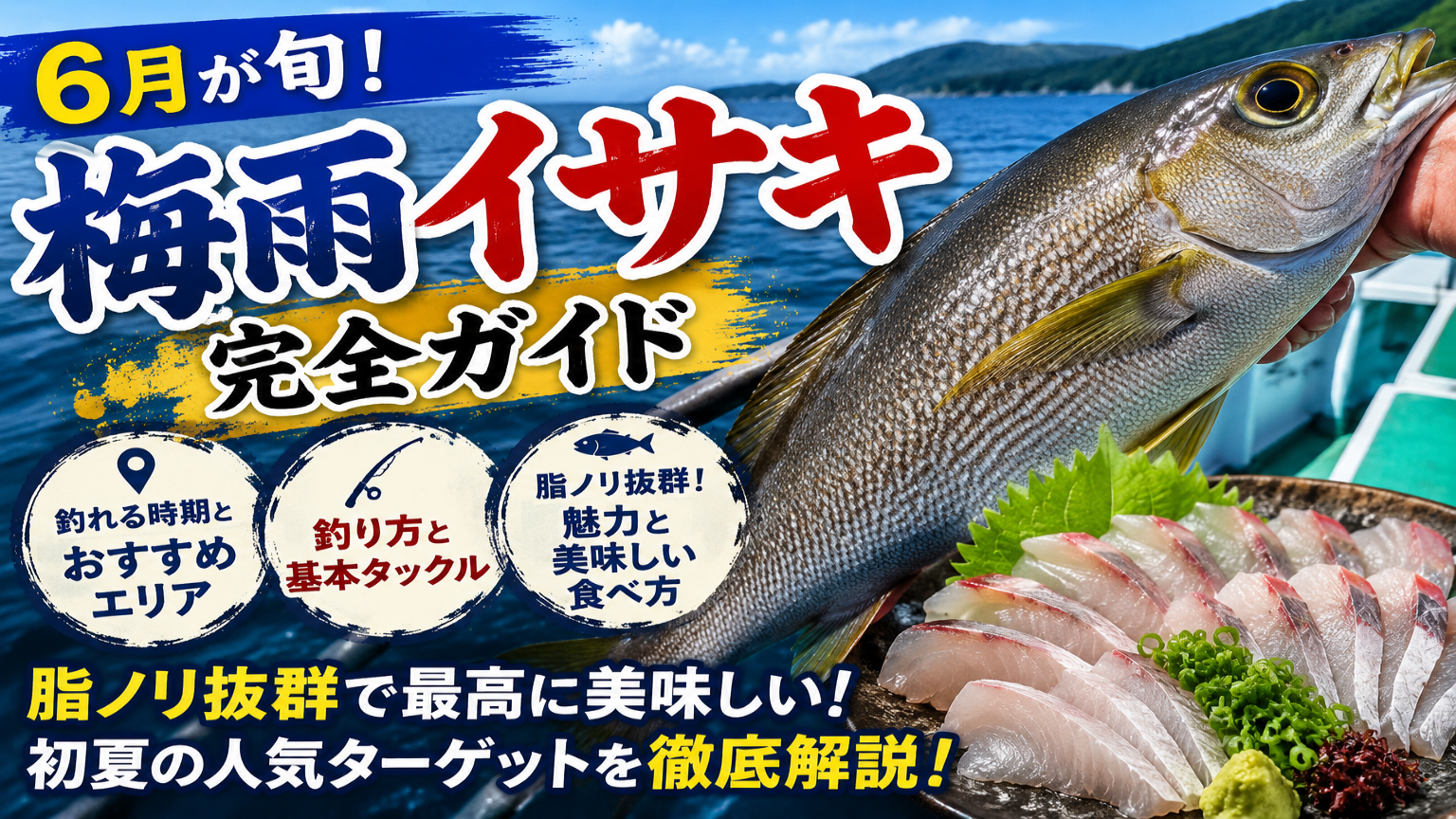 【梅雨イサキ完全ガイド】6月が旬！脂ノリ抜群の人気ターゲット